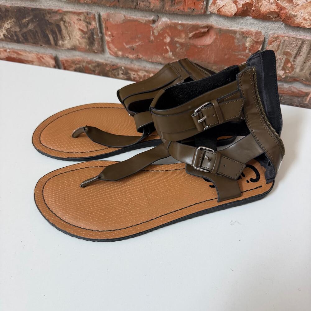 Circus Sam Edelman Size 10 Sedona Green Thong Sandals NEW